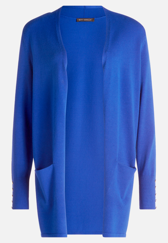 Feinstrickjacke mit Taschen / Vorderseite