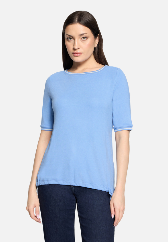 Casual-Shirt mit Tunnelzug / Modellfoto Vorderseite