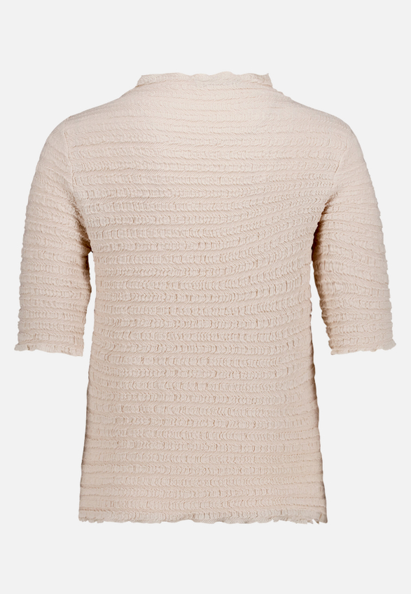 Crinkle-Shirt  mit Stehkragen  / Rückseite