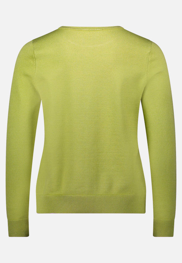 Basic-Strickpullover mit Rundhalsausschnitt / Rückseite
