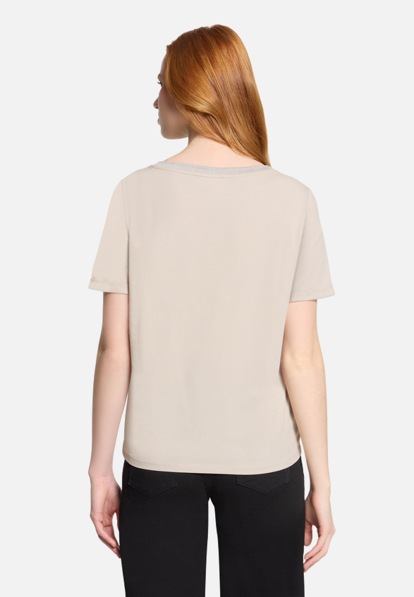 Casual-Shirt mit Schleifenknoten / Modellfoto Rückseite