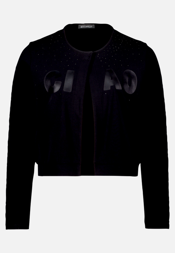 Shirtjacke mit Rundhalsausschnitt / Vorderseite