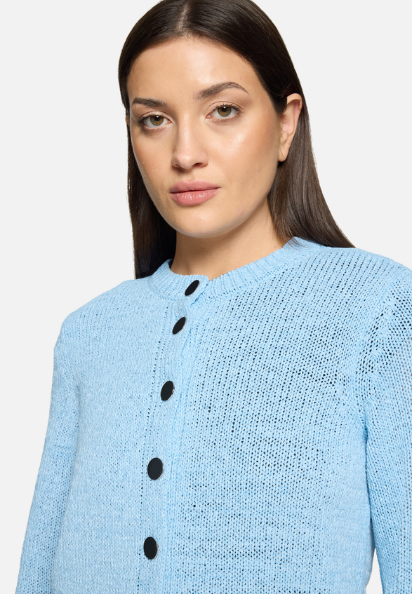 Strick-Cardigan mit aufgesetzten Taschen / Detailbild