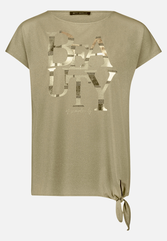 Halbarm-Shirt mit Schleifenknoten / Vorderseite