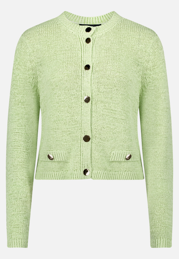 Strick-Cardigan mit aufgesetzten Taschen / Vorderseite