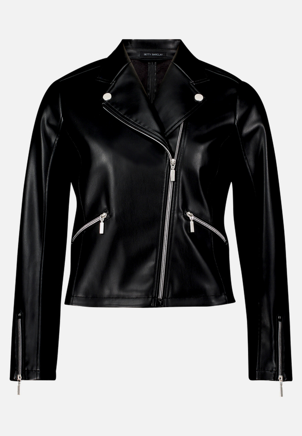 Bikerjacke mit Reißverschluss / Vorderseite