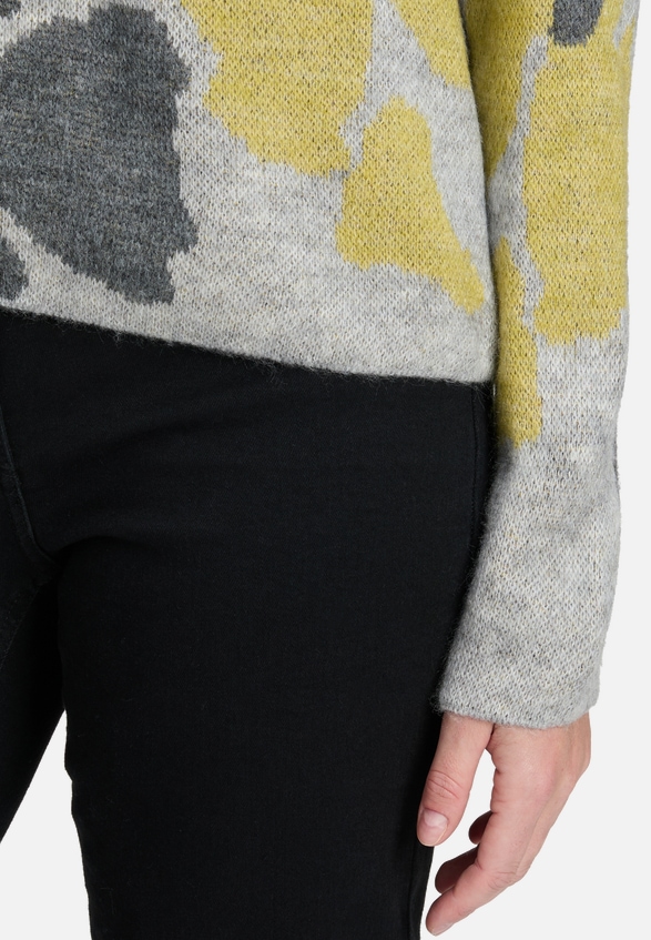 Grobstrick-Pullover mit Jacquard / Detailbild