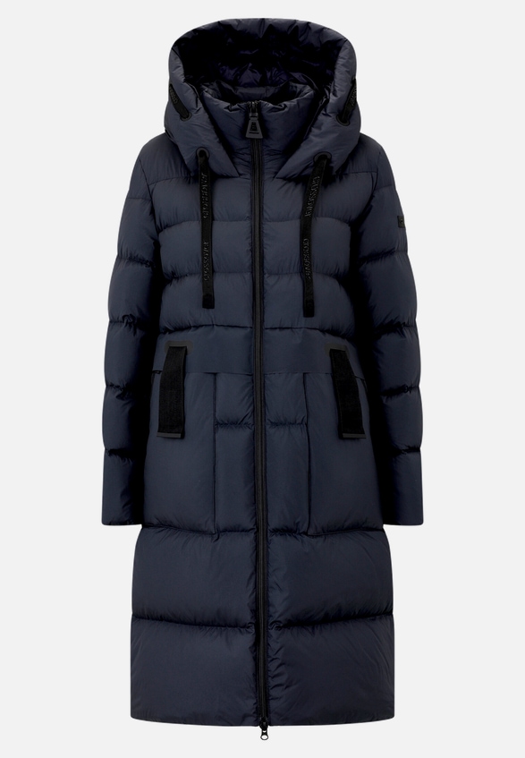 Daunen-Steppjacke mit Kapuze / Vorderseite