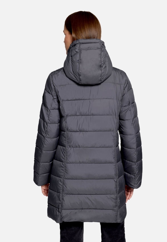 Steppjacke mit abnehmbarer Kapuze / Modellfoto Rückseite
