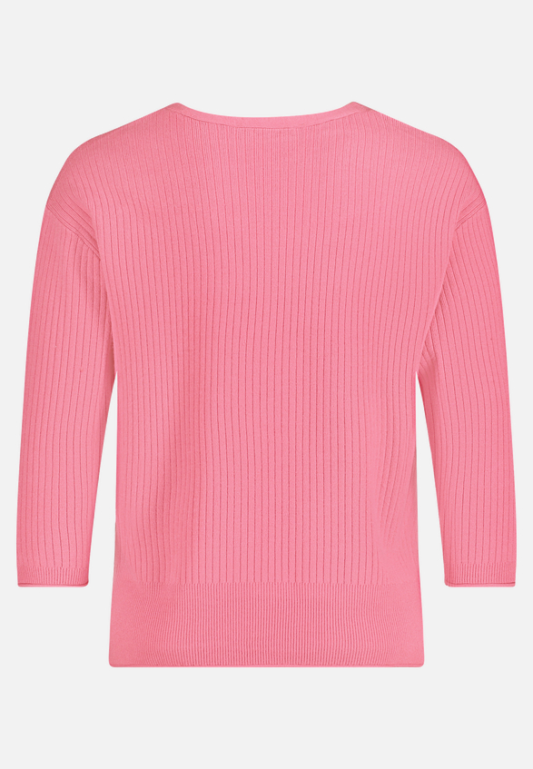 Feinstrickpullover mit V-Ausschnitt / Rückseite