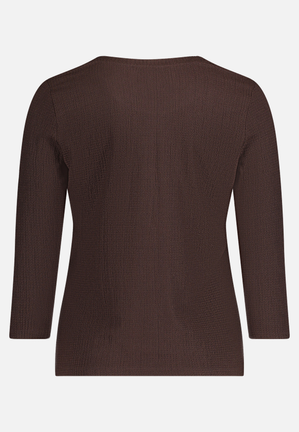 Strukturshirt mit Rundhalsausschnitt / Rückseite
