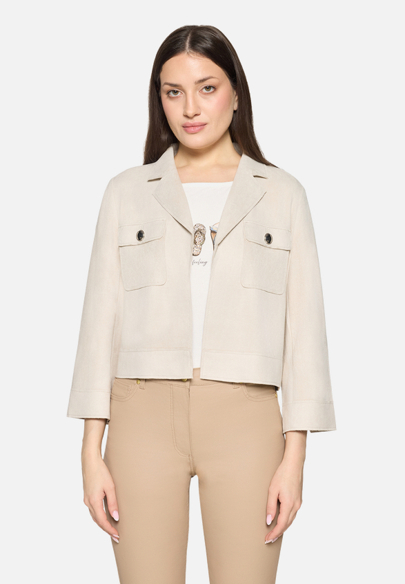 Blazer-Jacke mit 3/4 Arm / Modellfoto Vorderseite