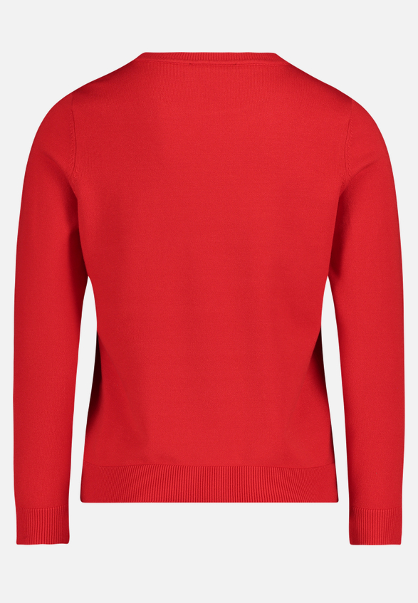 Basic-Strickpullover mit Rundhalsausschnitt / Rückseite