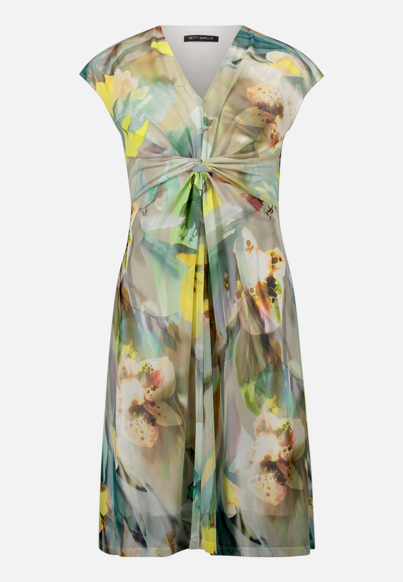 Mesh-Kleid mit Raffung / Vorderseite