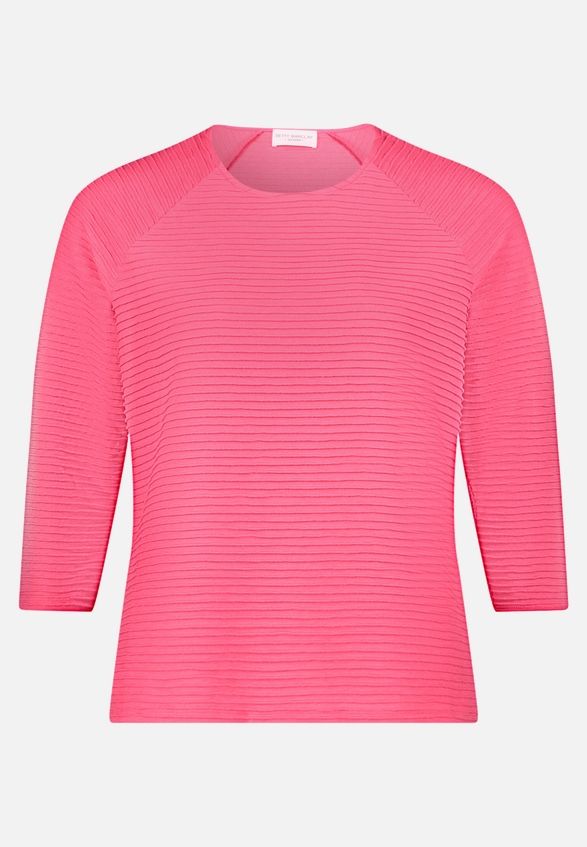 Casual-Shirt mit Rippenstruktur / Vorderseite