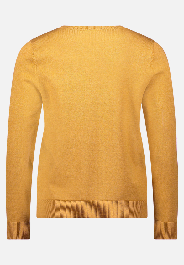 Basic-Strickpullover mit Rundhalsausschnitt / Rückseite