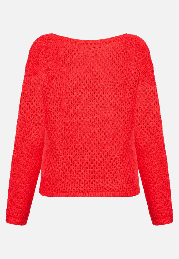 Lochstrick-Pullover langarm / Rückseite