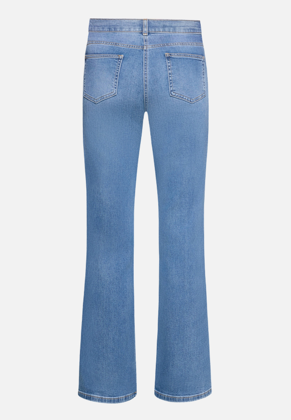 Wideleg Jeans mit Used Waschung  / Rückseite