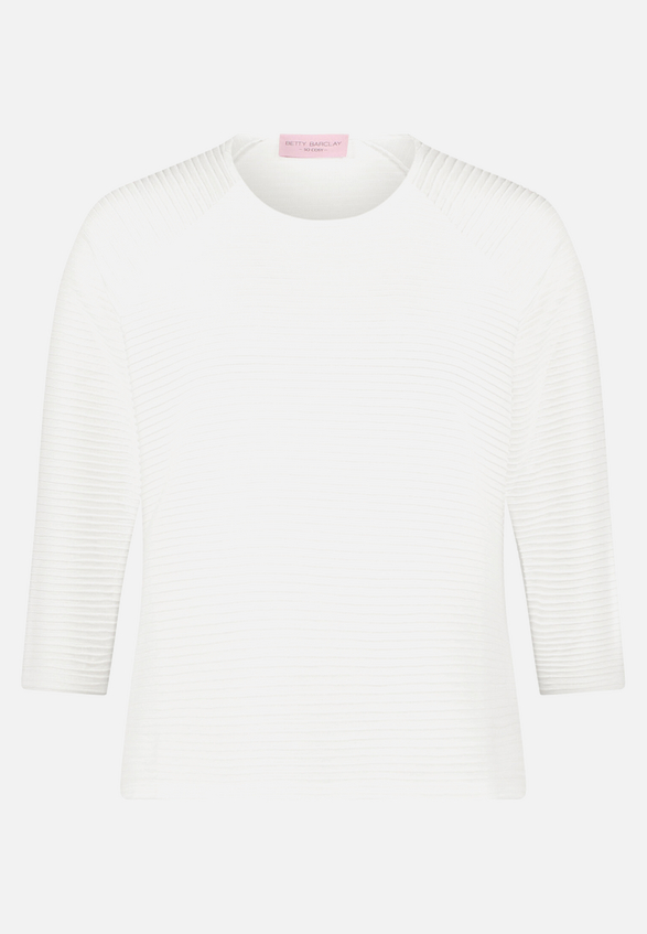 Casual-Shirt mit Rippenstruktur / Vorderseite