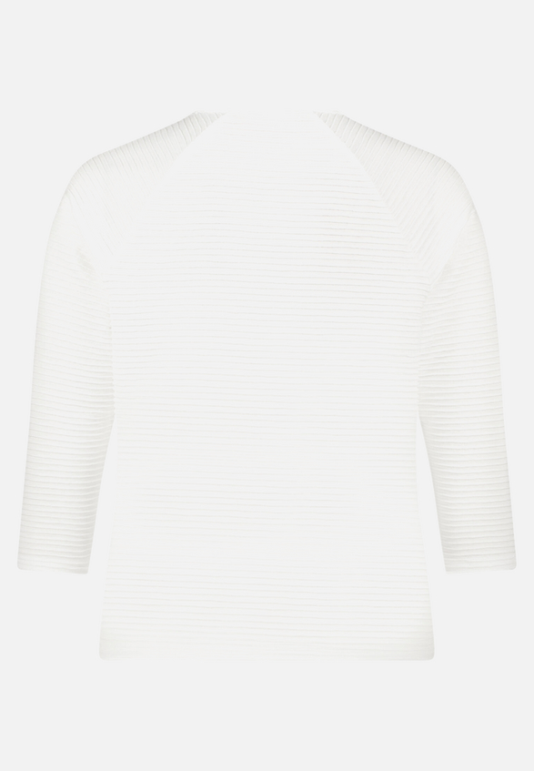 Casual-Shirt mit Rippenstruktur / Rückseite