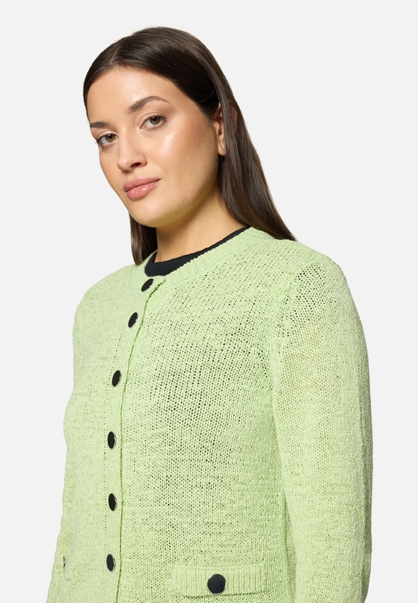 Strick-Cardigan mit aufgesetzten Taschen / Detailbild