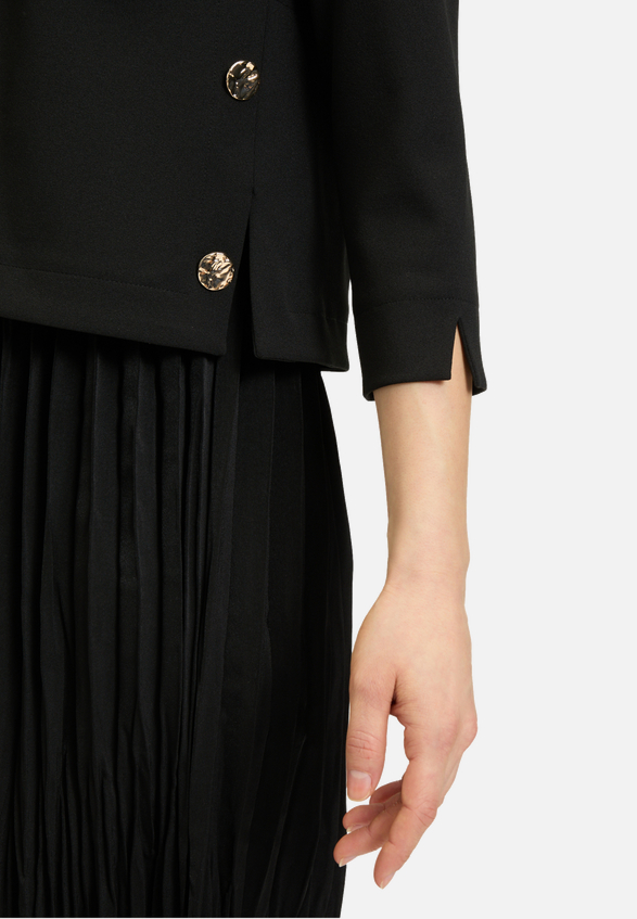 Jerseykleid mit Plissee / Detailbild