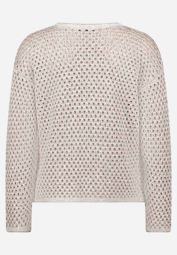 Strickpullover mit Lochmuster / Rückseite
