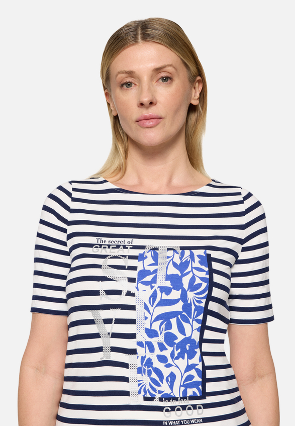 Ringelshirt mit Placement / Detailbild