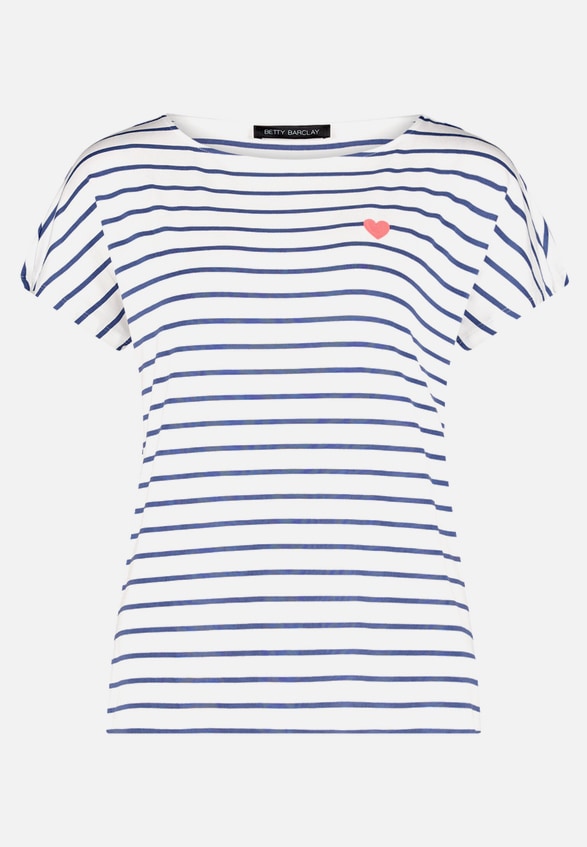 Casual-Shirt mit U-Boot-Ausschnitt / Vorderseite