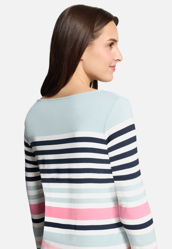 Basic Shirt mit U-Boot-Ausschnitt / Detailbild