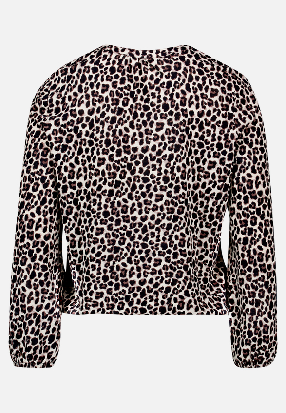 Leo-Bluse  mit V-Ausschnitt  / Rückseite