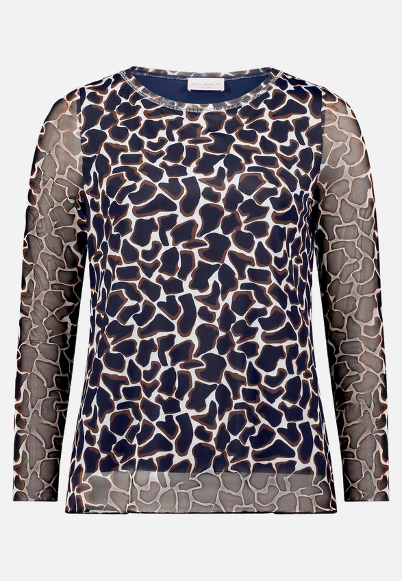 Langarm-Shirt mit Animalprint / Vorderseite