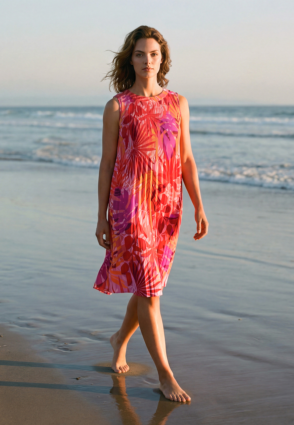 Plisseekleid ohne Arm / Imagebild