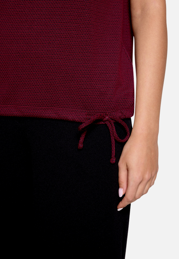 T-Shirt  strukturiert mit Bindedetail  / Detailbild