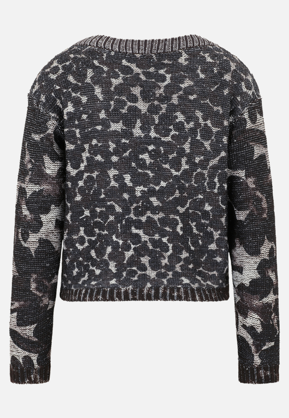 Grobstrick-Pullover mit Pailletten / Rückseite