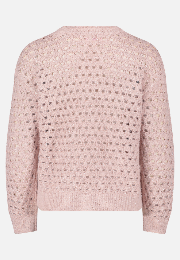 Strickpullover mit Effektgarn / Rückseite