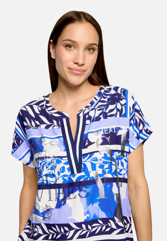 Longbluse mit Aufdruck / Detailbild
