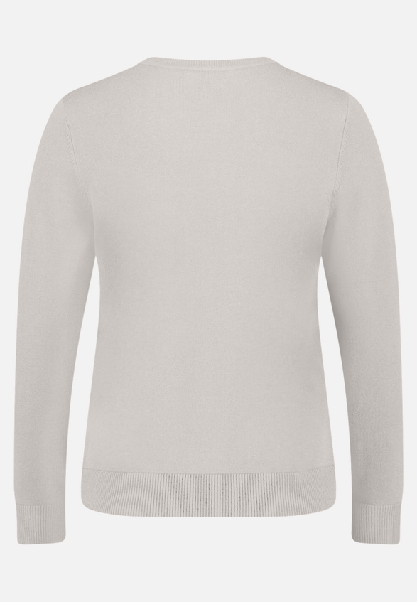 Basic-Strickpullover mit Rundhalsausschnitt / Rückseite