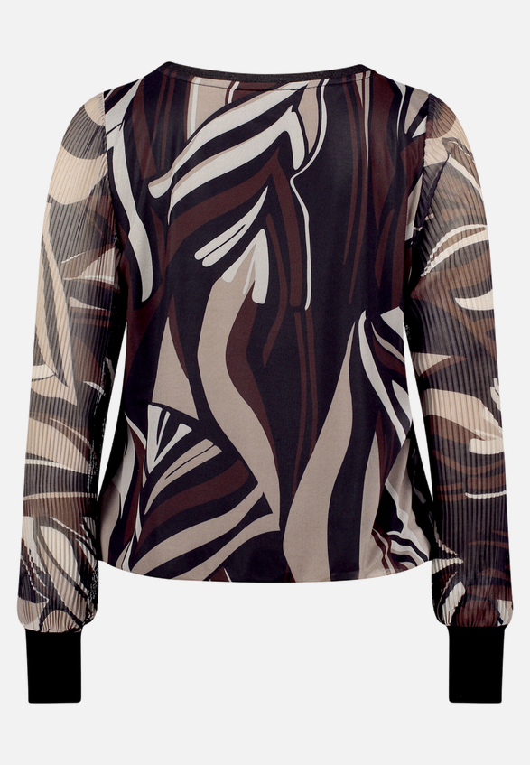 Langarm-Shirt mit Plissee / Rückseite