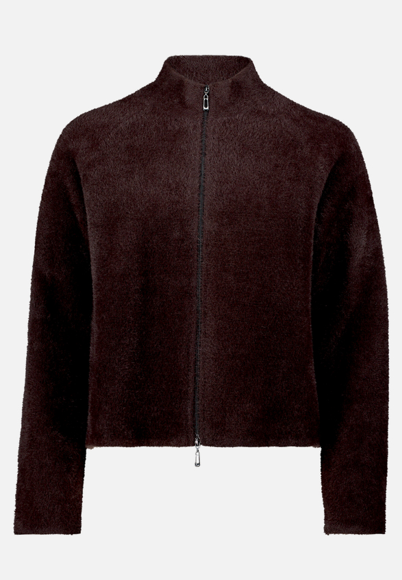 Strick-Cardigan mit Reißverschluss / Vorderseite