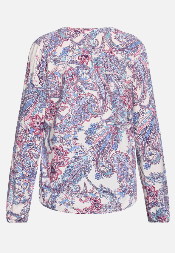 Schlupfbluse  mit Print / Rückseite