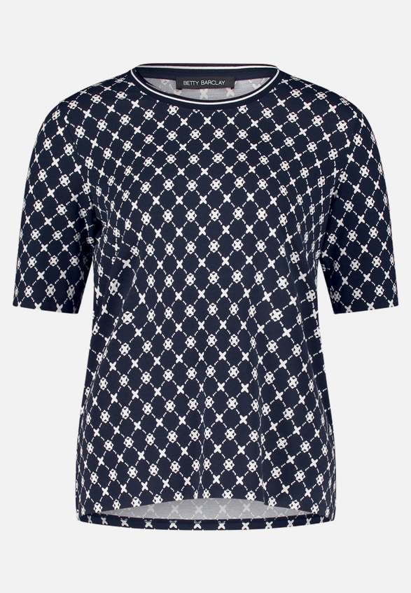 Basic Shirt mit Rippbündchen / Vorderseite