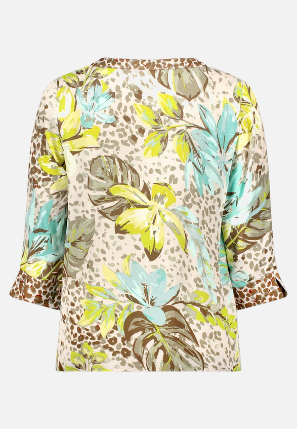 Schlupfbluse mit Blumenprint / Rückseite