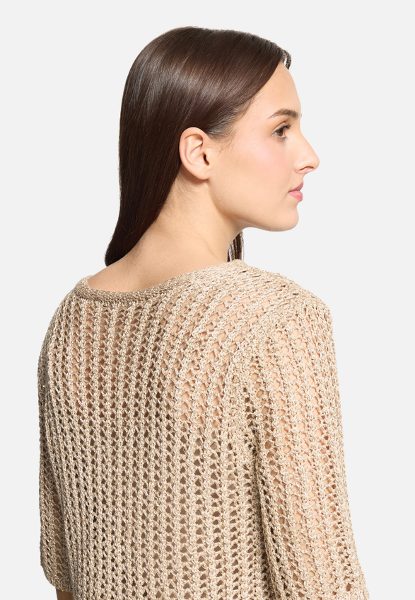 Strickpullover mit Lochmuster / Detailbild