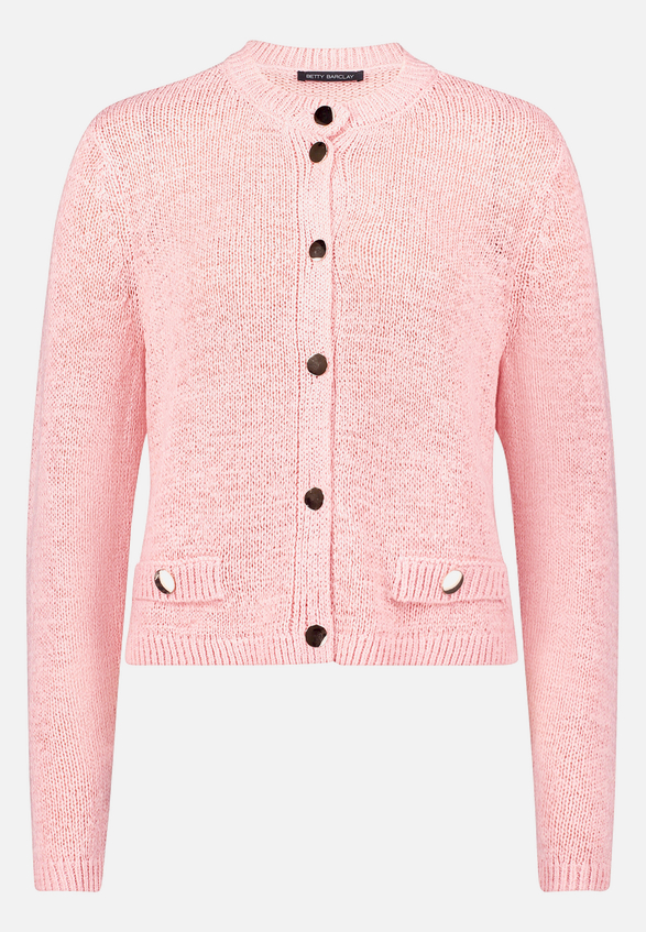 Strick-Cardigan mit aufgesetzten Taschen / Vorderseite