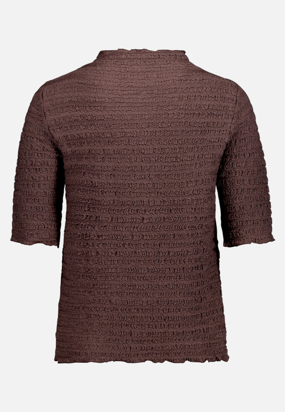 Crinkle-Shirt  mit Stehkragen  / Rückseite