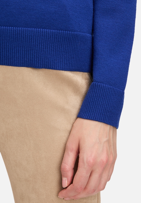 Basic-Strickpullover mit Stehkragen / Detailbild
