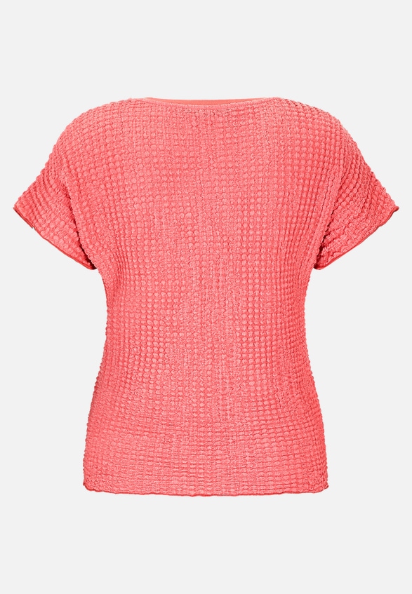Strukturshirt mit U-Boot-Ausschnitt / Rückseite