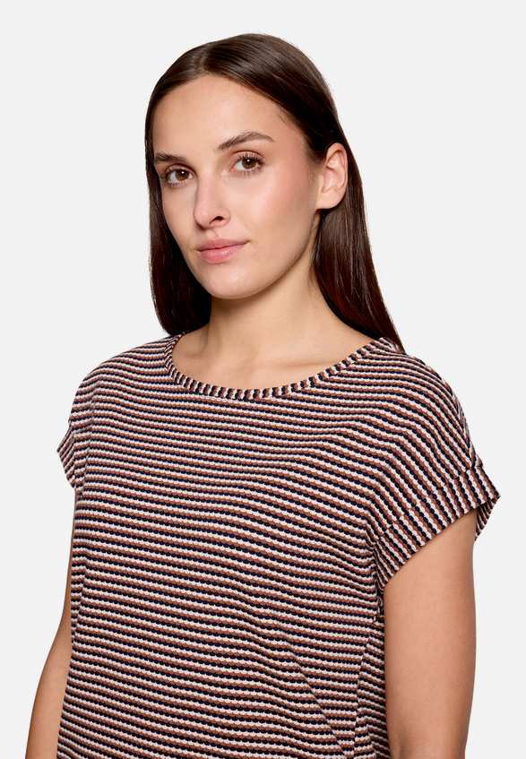 Print-T-Shirt strukturiert mit Tunnelzug / Detailbild