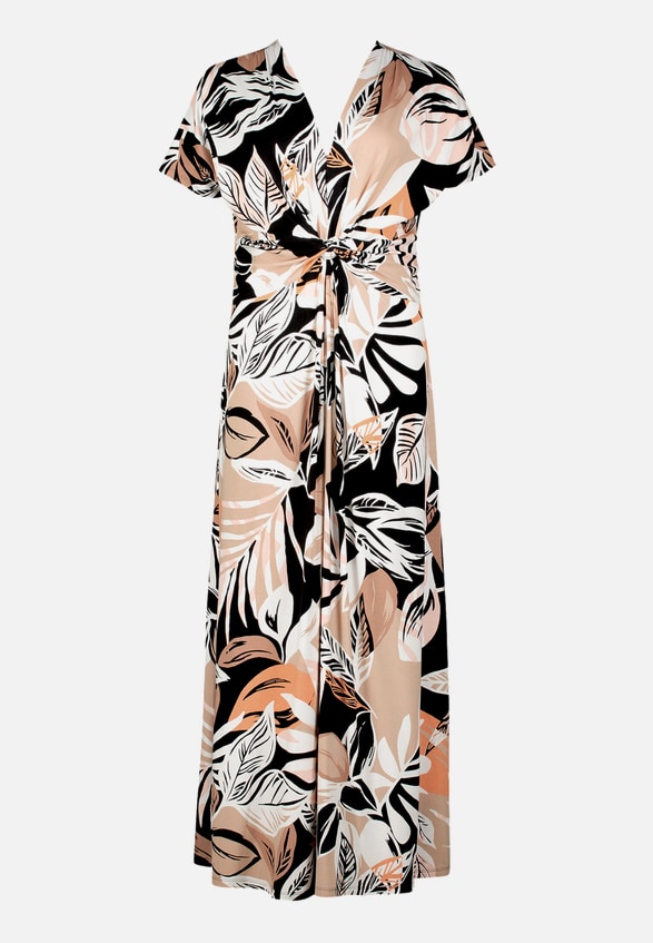 Midikleid mit Raffung / Vorderseite